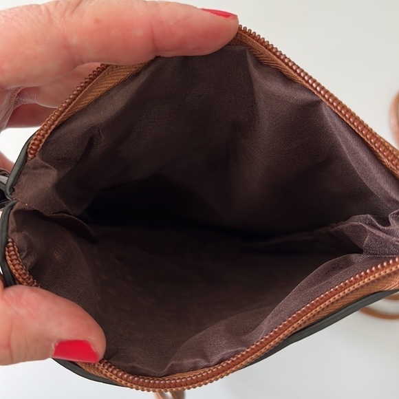 NWT Kara and Kate Brown Vegan Leather Mini Crossbody Handbag - Picture 6 of 6
